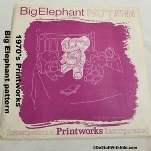 1970's Printworks Big Elephant pattern Pat045